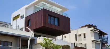 Corten clad cantilevered box
