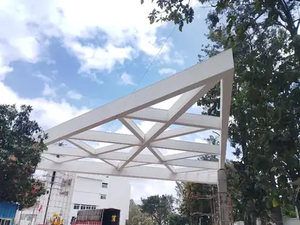 Cross-braced canopy frame