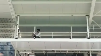 Pavilion soffit and railing
